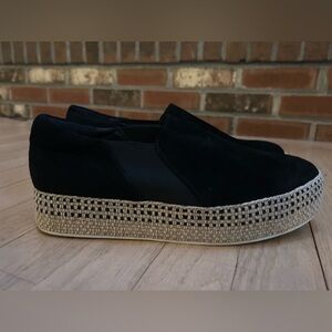 Vince Black Platform Sneakers